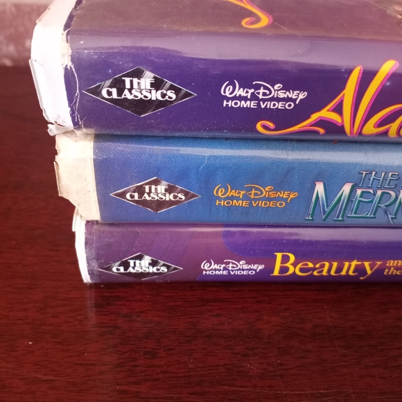 Disney Black Diamond VHS Bundle: Aladdin, The Little Mermaid, Beauty & the Beast - Picture 4 of 11